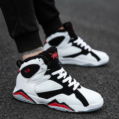 Men's Sneakers - High-Top Design - Comfortable Padded Sole - Classic Lace-Up Closure