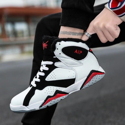 Men's Sneakers - High-Top Design - Comfortable Padded Sole - Classic Lace-Up Closure