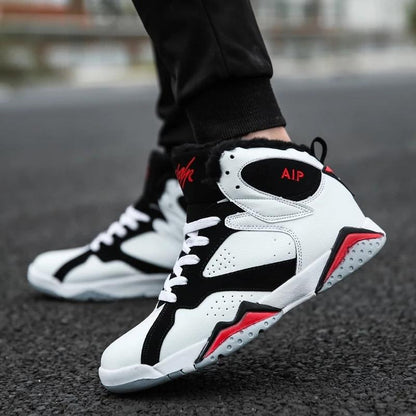 Men's Sneakers - High-Top Design - Comfortable Padded Sole - Classic Lace-Up Closure