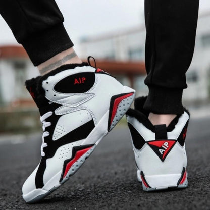 Men's Sneakers - High-Top Design - Comfortable Padded Sole - Classic Lace-Up Closure