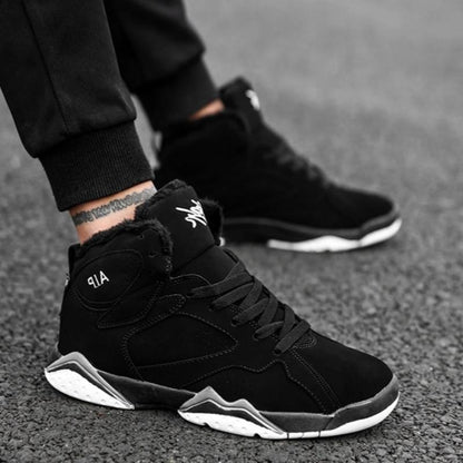 Men's Sneakers - High-Top Design - Comfortable Padded Sole - Classic Lace-Up Closure