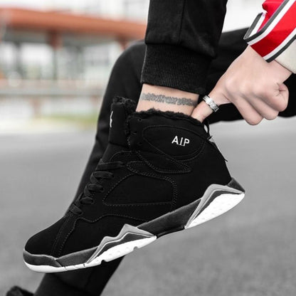 Men's Sneakers - High-Top Design - Comfortable Padded Sole - Classic Lace-Up Closure