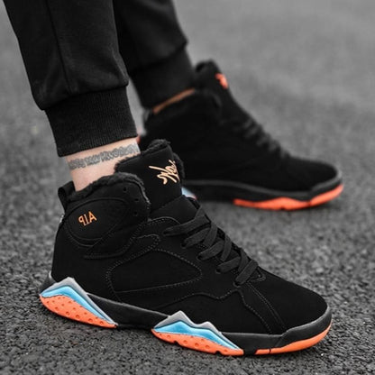 Men's Sneakers - High-Top Design - Comfortable Padded Sole - Classic Lace-Up Closure