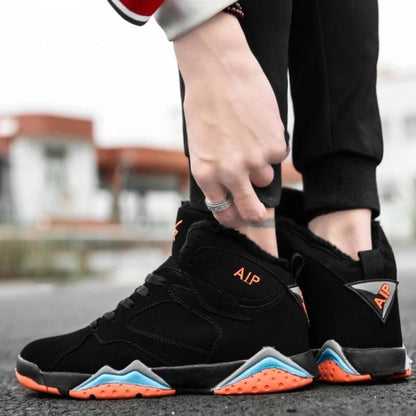 Men's Sneakers - High-Top Design - Comfortable Padded Sole - Classic Lace-Up Closure