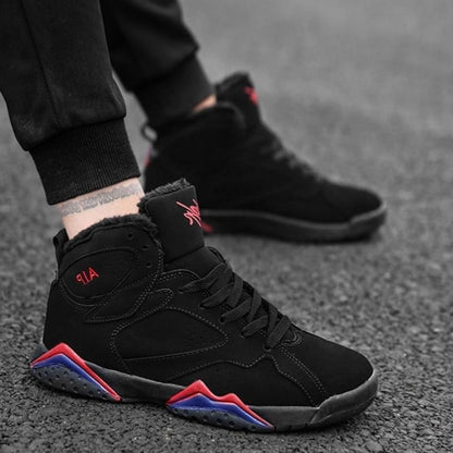 Men's Sneakers - High-Top Design - Comfortable Padded Sole - Classic Lace-Up Closure