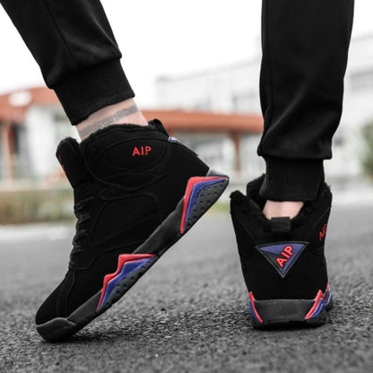 Men's Sneakers - High-Top Design - Comfortable Padded Sole - Classic Lace-Up Closure