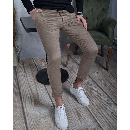 Men's Trousers - Jogger Style - Slim Fit - Elastic Waist with Drawstring - Comfortable
