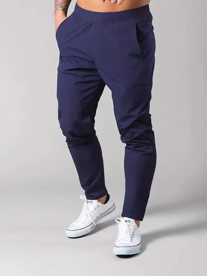 Men's Jogging Pants - Slim Fit - Elastic Waist & Cuffs - With Side Pockets