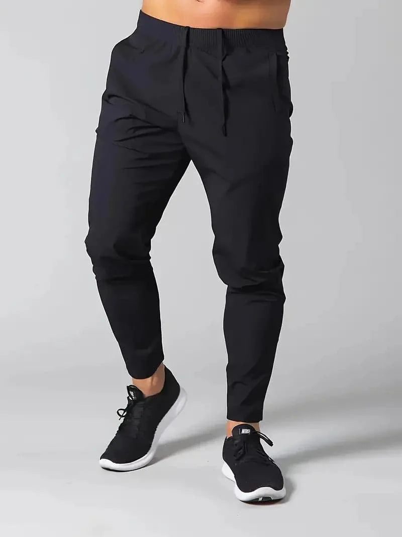 Men's Jogging Pants - Slim Fit - Elastic Waist & Cuffs - With Side Pockets