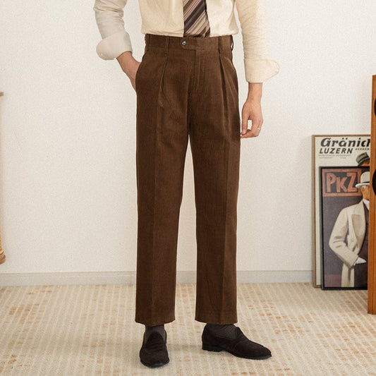 Men's Trousers - Classic Smart Trousers - Straight Leg - Relaxed Fit - Timeless Design