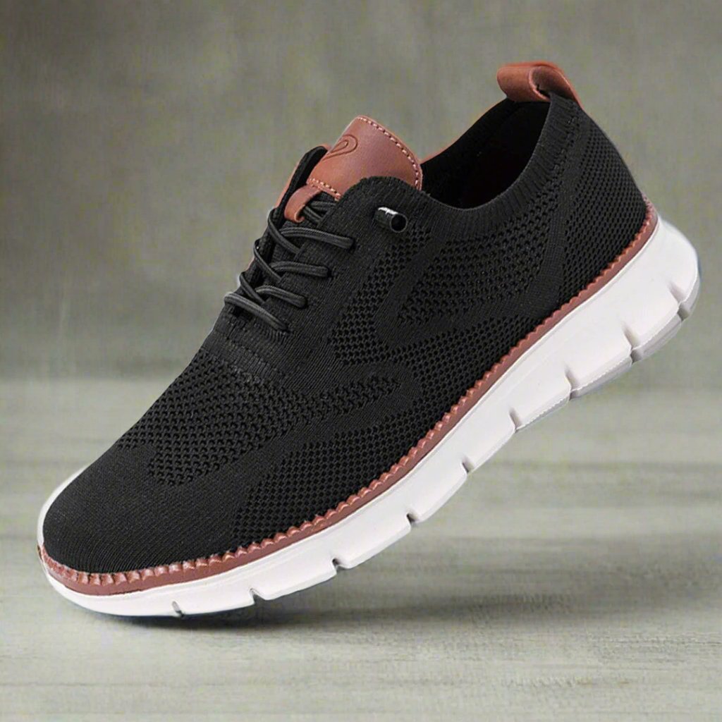 Men's Knit Sneakers – Breathable and Flexible – Shock-Absorbing Comfort Sole