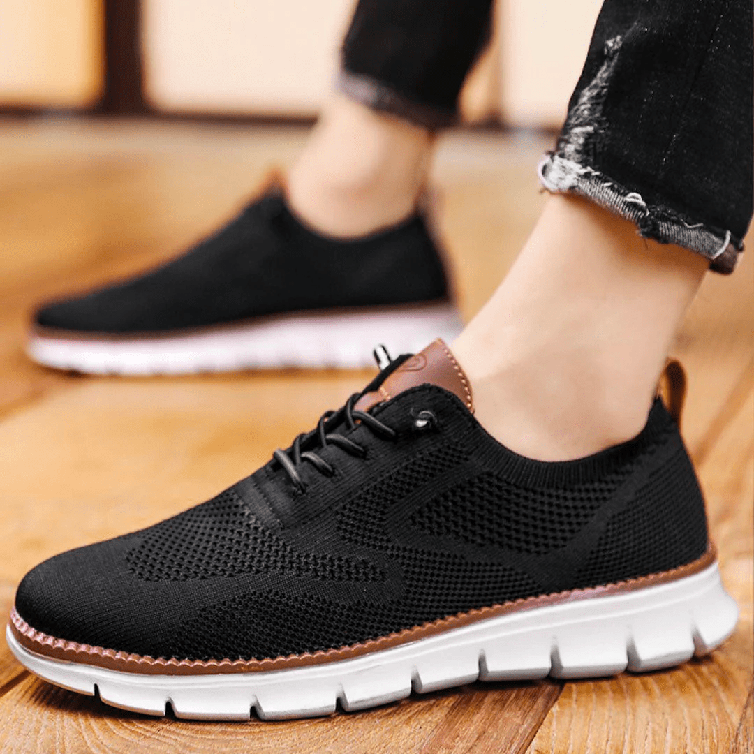 Men's Knit Sneakers – Breathable and Flexible – Shock-Absorbing Comfort Sole